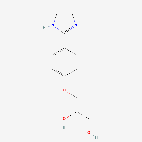 3-[4-(1H-imidazol-2-yl)phenoxy]propane-1,2-diol (CAS: 85613-28-1) - Chemical Structure and Molecular Formula 