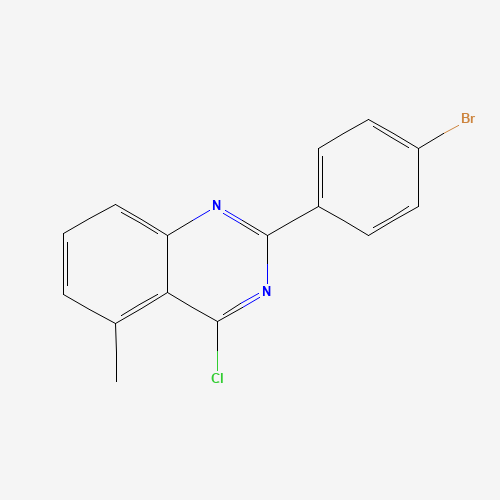 2-(4-bromophenyl)-4-chloro-5-methylquinazoline (CAS: 885277-89-4) - Chemical Structure and Molecular Formula 