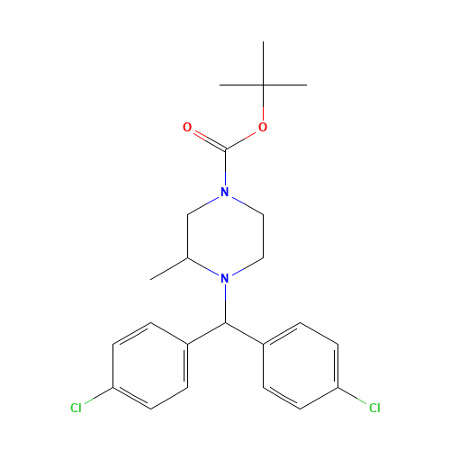 tert-butyl 4-[bis(4-chlorophenyl)methyl]-3-methylpiperazine-1-carboxylate (CAS: 1446818-48-9) - Related Chemical Product