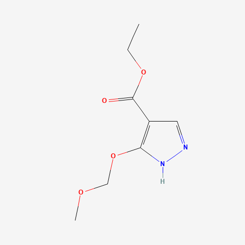 ethyl 5-(methoxymethoxy)-1H-pyrazole-4-carboxylate (CAS: 675149-54-9) - Chemical Structure and Molecular Formula 