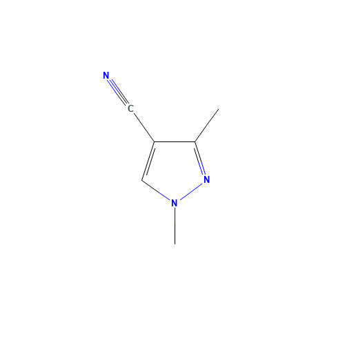 1,3-dimethylpyrazole-4-carbonitrile (CAS: 87412-96-2) - Chemical Structure and Molecular Formula 