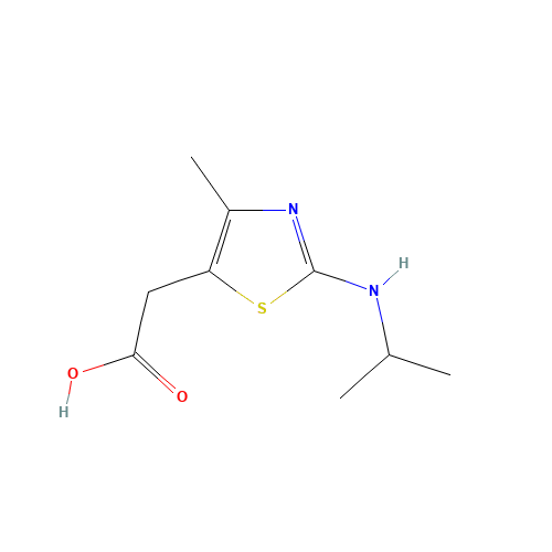 2-[4-methyl-2-(propan-2-ylamino)-1,3-thiazol-5-yl]acetic acid (CAS: 101346-23-0) - Related Chemical Product