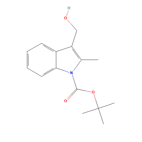 tert-butyl 3-(hydroxymethyl)-2-methylindole-1-carboxylate (CAS: 914349-13-6) - Chemical Structure and Molecular Formula 