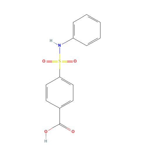4-(phenylsulfamoyl)benzoic acid (CAS: 6314-72-3) - Chemical Structure and Molecular Formula 