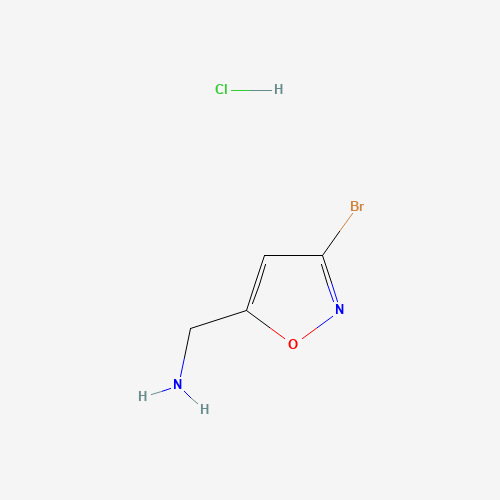 (3-bromo-1,2-oxazol-5-yl)methanamine;hydrochloride (CAS: 90802-21-4) - Chemical Structure and Molecular Formula 