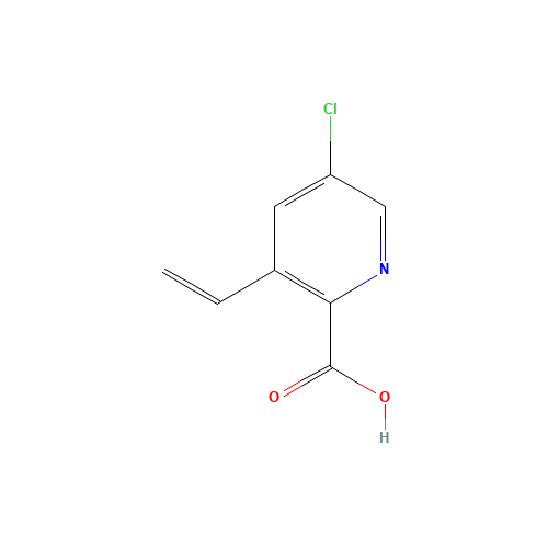 5-chloro-3-ethenylpyridine-2-carboxylic acid (CAS: 1600512-13-7) - Chemical Structure and Molecular Formula 
