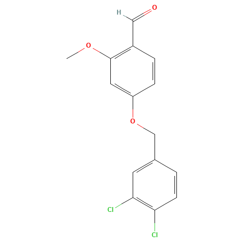 4-[(3,4-dichlorophenyl)methoxy]-2-methoxybenzaldehyde (CAS: 1202577-41-0) - Chemical Structure and Molecular Formula 