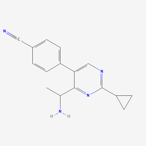 4-[4-(1-aminoethyl)-2-cyclopropylpyrimidin-5-yl]benzonitrile (CAS: 918422-33-0) - Related Chemical Product