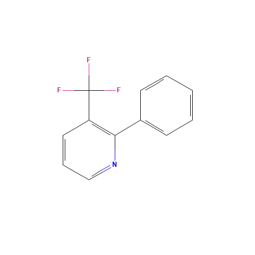 2-phenyl-3-(trifluoromethyl)pyridine (CAS: 639782-24-4) - Chemical Structure and Molecular Formula 