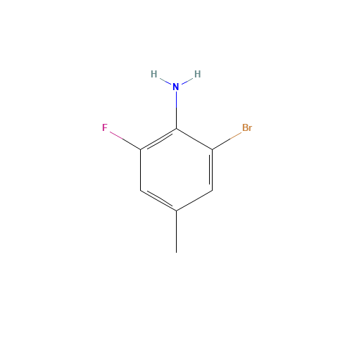 2-bromo-6-fluoro-4-methylaniline (CAS: 18349-09-2) - Chemical Structure and Molecular Formula 