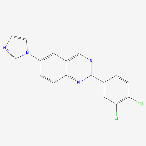 2-(3,4-dichlorophenyl)-6-imidazol-1-ylquinazoline (CAS: 1004997-85-6) - Chemical Structure and Molecular Formula 
