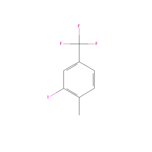 2-iodo-1-methyl-4-(trifluoromethyl)benzene (CAS: 13055-62-4) - Chemical Structure and Molecular Formula 