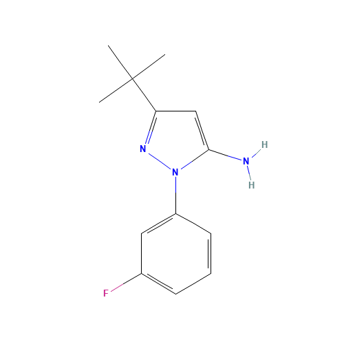 5-tert-butyl-2-(3-fluorophenyl)pyrazol-3-amine (CAS: 476637-06-6) - Related Chemical Product