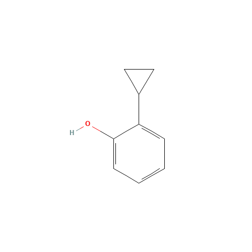 2-cyclopropylphenol (CAS: 10292-60-1) - Chemical Structure and Molecular Formula 