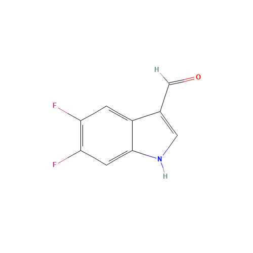 5,6-difluoro-1H-indole-3-carbaldehyde (CAS: 260267-07-0) - Chemical Structure and Molecular Formula 