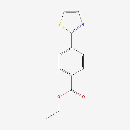 ethyl 4-(1,3-thiazol-2-yl)benzoate (CAS: 257876-04-3) - Chemical Structure and Molecular Formula 