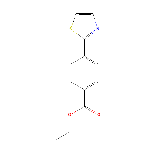 ethyl 4-(1,3-thiazol-2-yl)benzoate (CAS: 257876-04-3) - Chemical Structure and Molecular Formula 