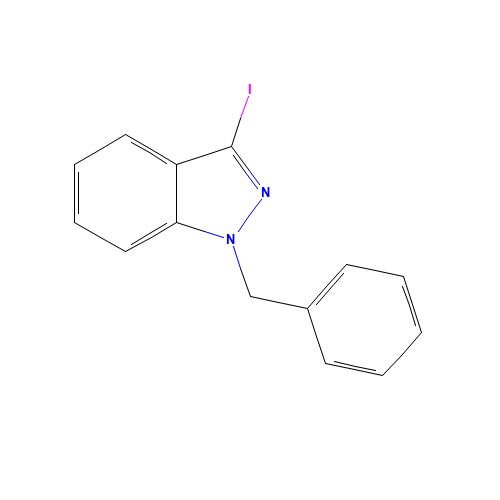 1-benzyl-3-iodoindazole (CAS: 205643-28-3) - Chemical Structure and Molecular Formula 
