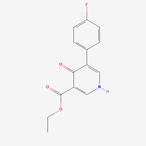 ethyl 5-(4-fluorophenyl)-4-oxo-1H-pyridine-3-carboxylate (CAS: 1052114-80-3) - Chemical Structure and Molecular Formula 