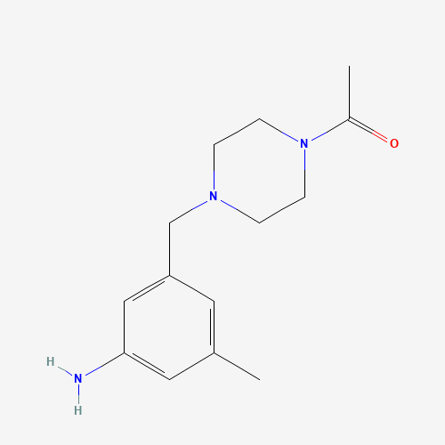 1-[4-[(3-amino-5-methylphenyl)methyl]piperazin-1-yl]ethanone (CAS: 496795-23-4) - Related Chemical Product