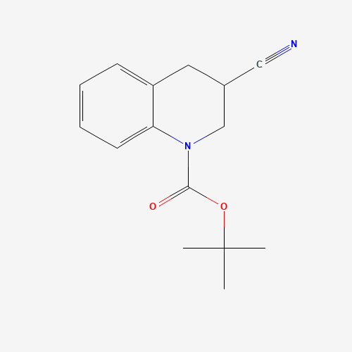 tert-butyl 3-cyano-3,4-dihydro-2H-quinoline-1-carboxylate (CAS: 1315480-03-5) - Chemical Structure and Molecular Formula 