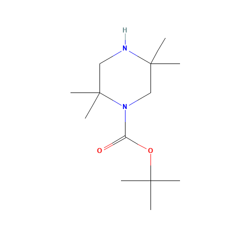 tert-butyl 2,2,5,5-tetramethylpiperazine-1-carboxylate (CAS: 1443741-43-2) - Chemical Structure and Molecular Formula 