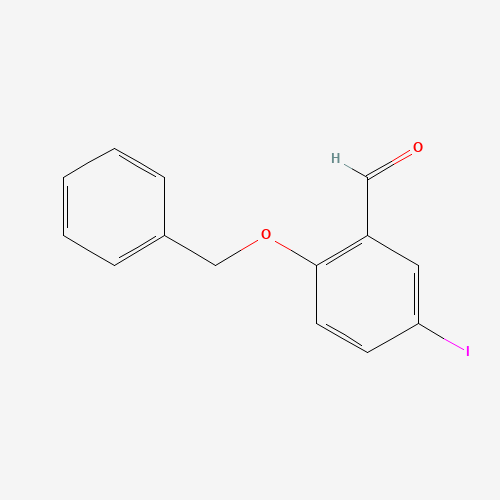5-iodo-2-phenylmethoxybenzaldehyde (CAS: 134038-89-4) - Chemical Structure and Molecular Formula 