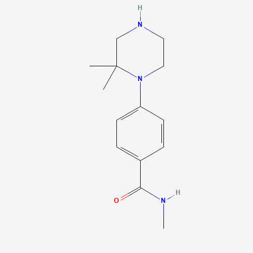 4-(2,2-dimethylpiperazin-1-yl)-N-methylbenzamide (CAS: 1263387-53-6) - Chemical Structure and Molecular Formula 