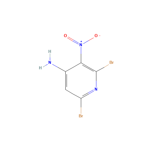 2,6-dibromo-3-nitropyridin-4-amine (CAS: 848470-14-4) - Chemical Structure and Molecular Formula 