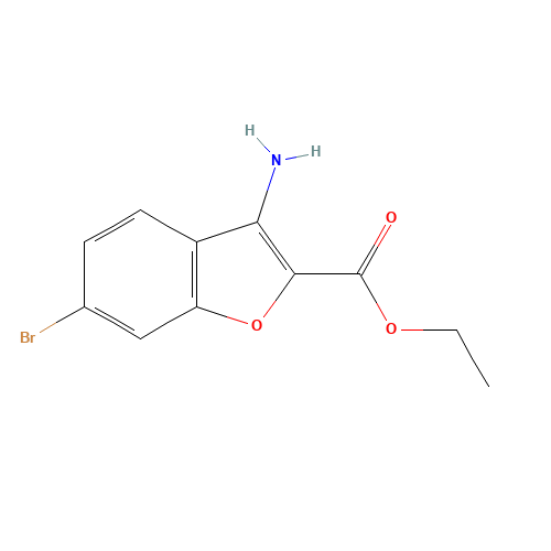 ethyl 3-amino-6-bromo-1-benzofuran-2-carboxylate (CAS: 887250-14-8) - Chemical Structure and Molecular Formula 