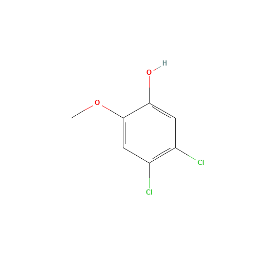 4,5-dichloro-2-methoxyphenol (CAS: 2460-49-3) - Chemical Structure and Molecular Formula 