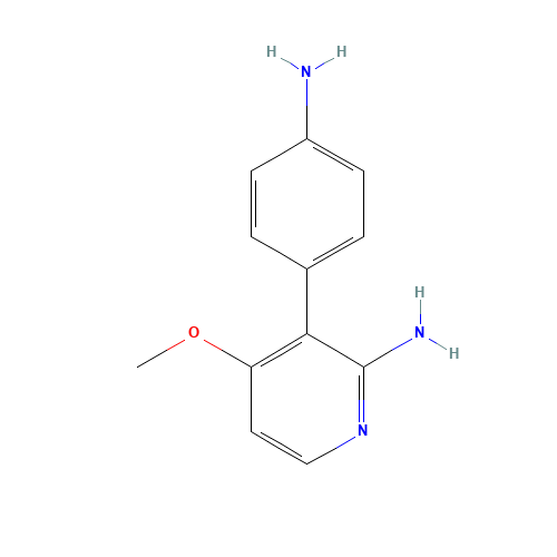 3-(4-aminophenyl)-4-methoxypyridin-2-amine (CAS: 1449301-68-1) - Chemical Structure and Molecular Formula 