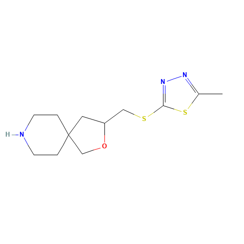 3-[(5-methyl-1,3,4-thiadiazol-2-yl)sulfanylmethyl]-2-oxa-8-azaspiro[4.5]decane (CAS: 1263280-62-1) - Related Chemical Product