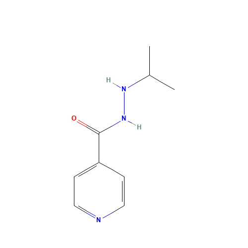N'-propan-2-ylpyridine-4-carbohydrazide (CAS: 54-92-2) - Chemical Structure and Molecular Formula 