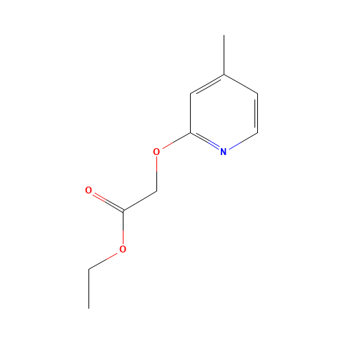 ethyl 2-(4-methylpyridin-2-yl)oxyacetate (CAS: 864684-80-0) - Chemical Structure and Molecular Formula 