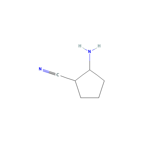 2-aminocyclopentane-1-carbonitrile (CAS: 80501-45-7) - Chemical Structure and Molecular Formula 