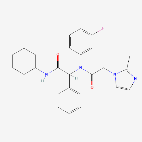 N-cyclohexyl-2-(3-fluoro-N-[2-(2-methylimidazol-1-yl)acetyl]anilino)-2-(2-methylphenyl)acetamide (CAS: 1355326-35-0) - Related Chemical Product