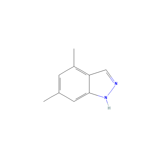 4,6-dimethyl-1H-indazole (CAS: 43120-31-6) - Chemical Structure and Molecular Formula 