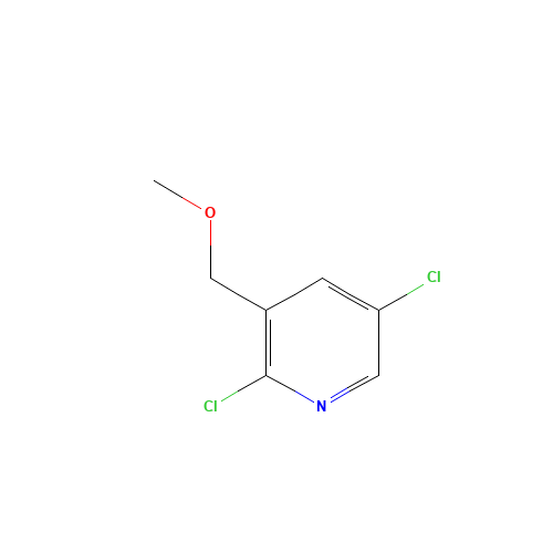 2,5-dichloro-3-(methoxymethyl)pyridine (CAS: 1386986-05-5) - Chemical Structure and Molecular Formula 