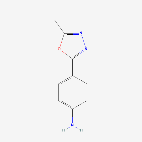 4-(5-methyl-1,3,4-oxadiazol-2-yl)aniline (CAS: 25877-49-0) - Chemical Structure and Molecular Formula 