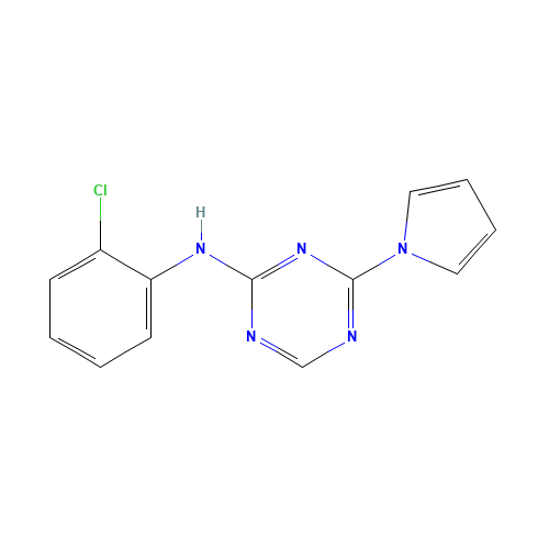 N-(2-chlorophenyl)-4-pyrrol-1-yl-1,3,5-triazin-2-amine (CAS: 438249-81-1) - Related Chemical Product