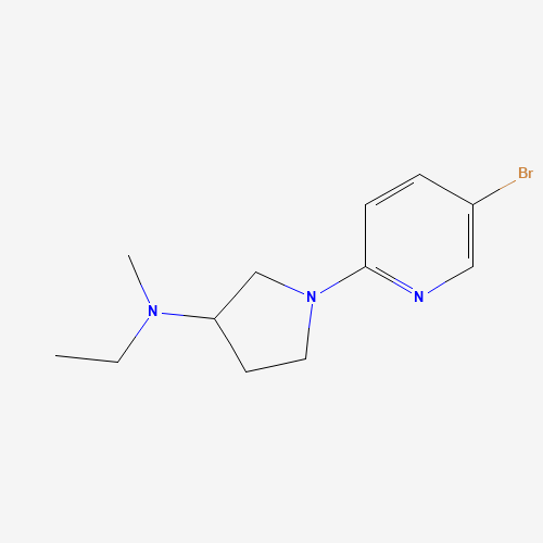 1-(5-bromopyridin-2-yl)-N-ethyl-N-methylpyrrolidin-3-amine (CAS: 1160938-23-7) - Chemical Structure and Molecular Formula 