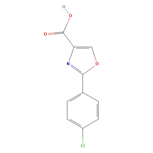 2-(4-chlorophenyl)-1,3-oxazole-4-carboxylic acid (CAS: 1065102-51-3) - Chemical Structure and Molecular Formula 