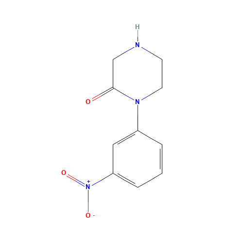 1-(3-nitrophenyl)piperazin-2-one (CAS: 215649-84-6) - Chemical Structure and Molecular Formula 