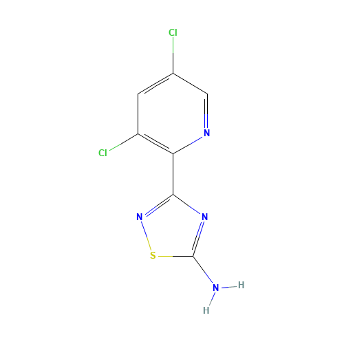 3-(3,5-dichloropyridin-2-yl)-1,2,4-thiadiazol-5-amine (CAS: 1179361-41-1) - Chemical Structure and Molecular Formula 