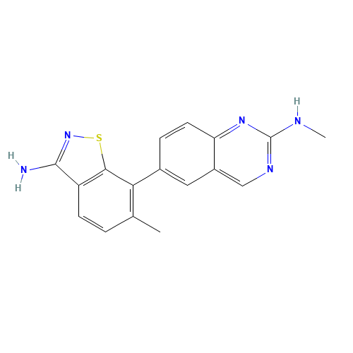 6-methyl-7-[2-(methylamino)quinazolin-6-yl]-1,2-benzothiazol-3-amine (CAS: 943606-43-7) - Related Chemical Product