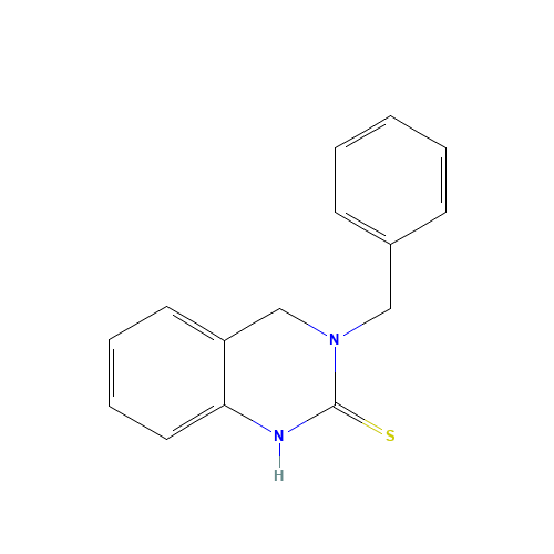 3-benzyl-1,4-dihydroquinazoline-2-thione (CAS: 3451-49-8) - Chemical Structure and Molecular Formula 