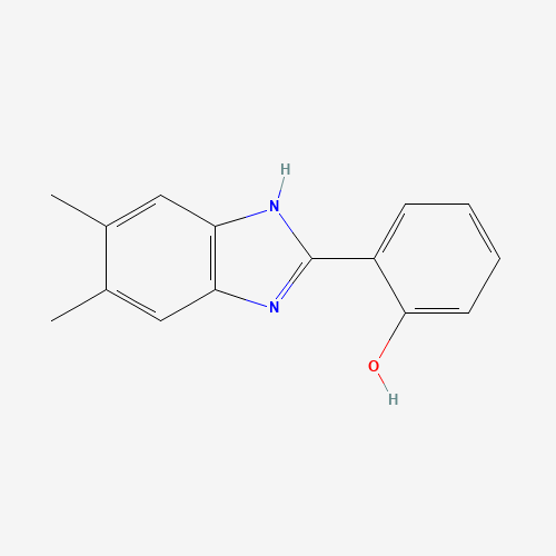 6-(5,6-dimethyl-1,3-dihydrobenzimidazol-2-ylidene)cyclohexa-2,4-dien-1-one (CAS: 6628-94-0) - Chemical Structure and Molecular Formula 