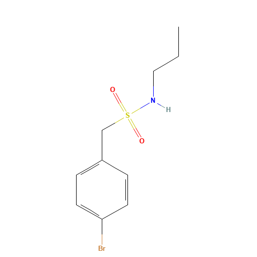 1-(4-bromophenyl)-N-propylmethanesulfonamide (CAS: 223555-85-9) - Chemical Structure and Molecular Formula 