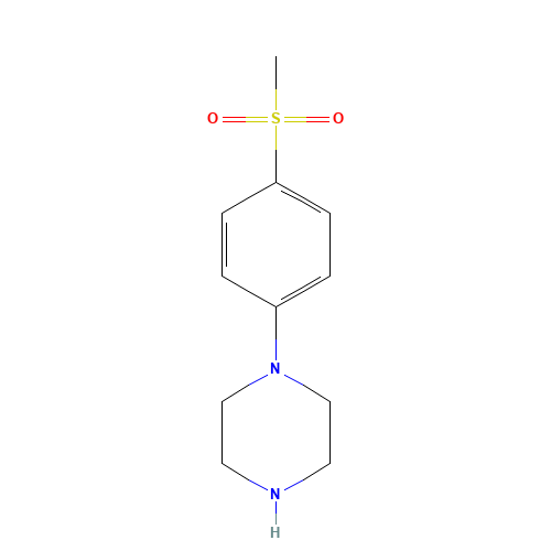 1-(4-methylsulfonylphenyl)piperazine (CAS: 187669-60-9) - Chemical Structure and Molecular Formula 